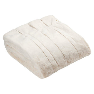 Cream Faux Fur Throw - 140 x 200