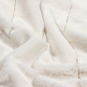 Cream Faux Fur Throw - 140 x 200