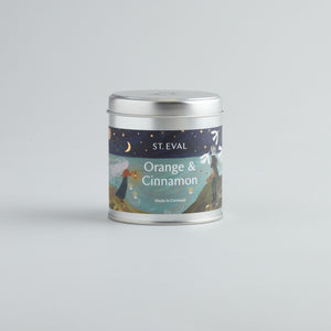 Orange & Cinnamon Scented Christmas Candle Tin - St Eval