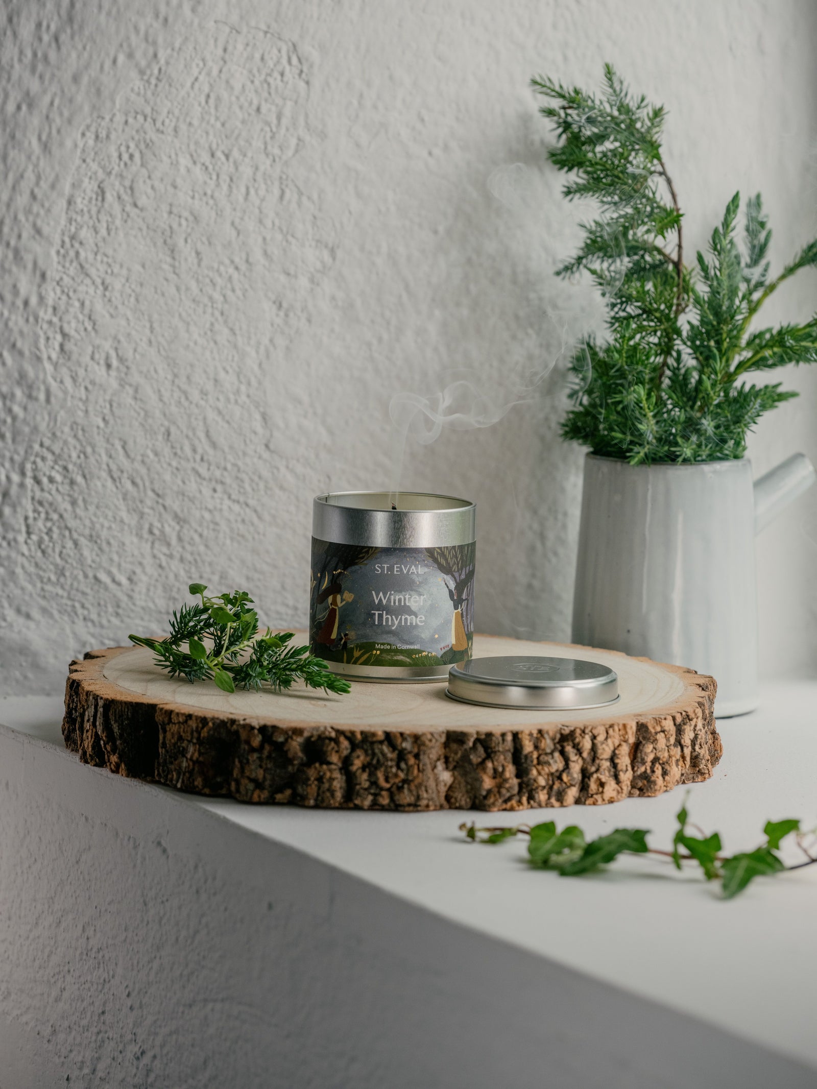 Winter Thyme Scented Candle Tin - St Eval Christmas