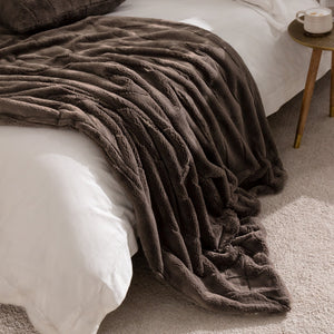 Chocolate Fur Throw -130 x 180