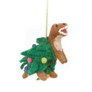 Felt Tree-Rex Hanging Christmas Dinosaur Decoration