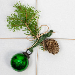 Mini Textured Baubles with Sari Loops Bag of 9