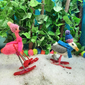 Felt Ski-Gull Hanging Seagull Decoration
