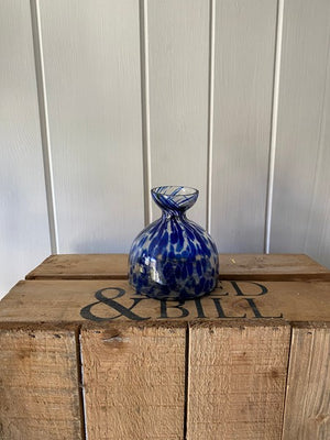 Leopard Stem Vase Blue Large