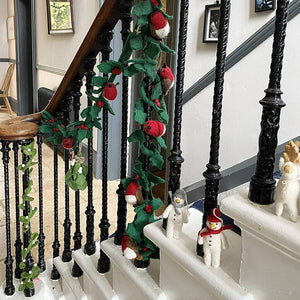 Handmade Felt Biodegradable Mistletoe Sprig Christmas Hanging Decoration