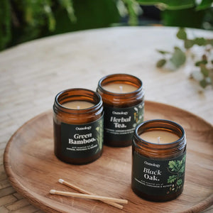 Osmology by Aery Black Oak Scented Candle Jar - Cedarwood Cardamon and Nutmeg