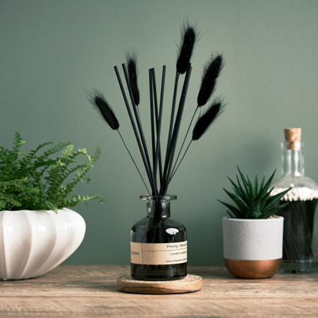 CAHM Peony, Rose & Oud Reed Diffuser - Black