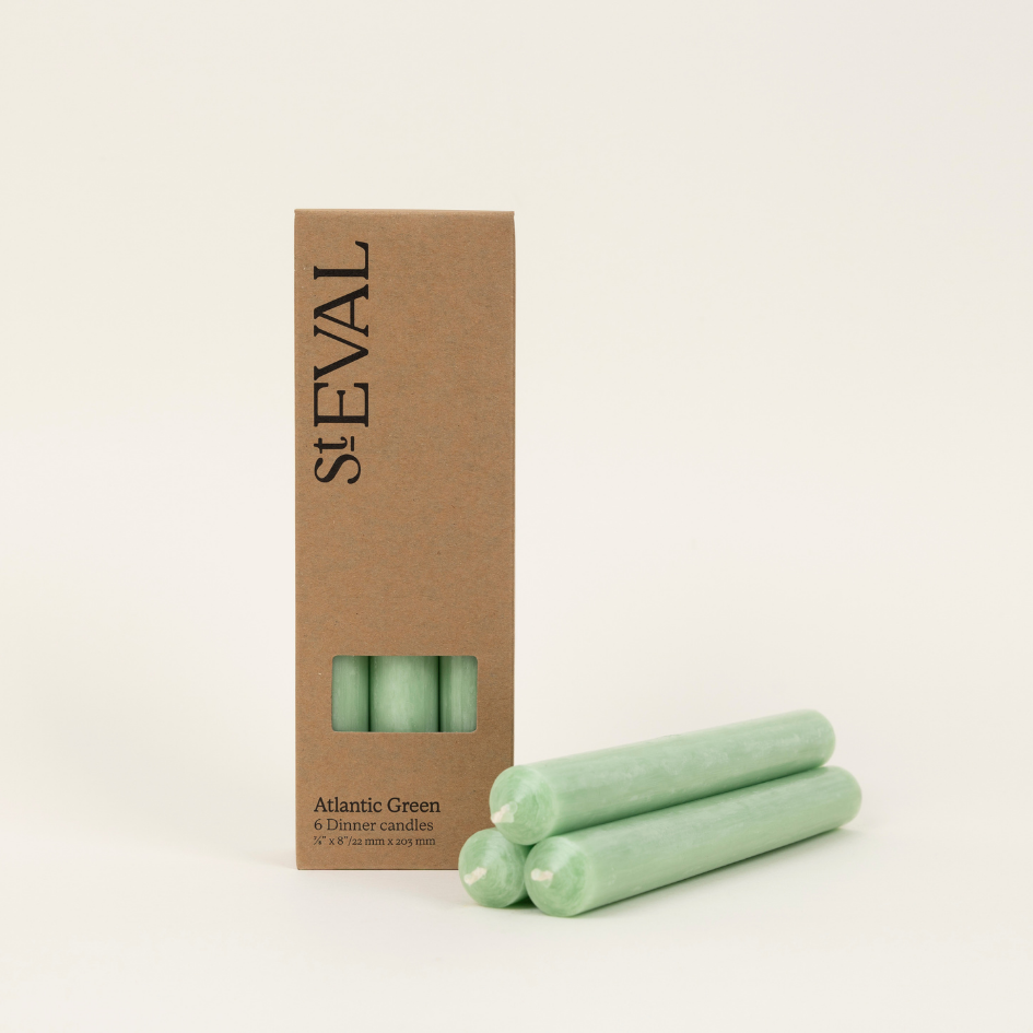 Atlantic Green Dinner Candles Gift Box - St Eval