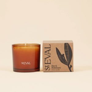 Bay & Rosemary Amber Glass Candle - St Eval