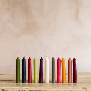Stubby Candle Avocado - bundle of 6