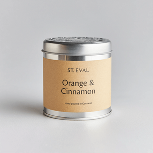 Orange & Cinnamon Scented Tin Candle - St Eval