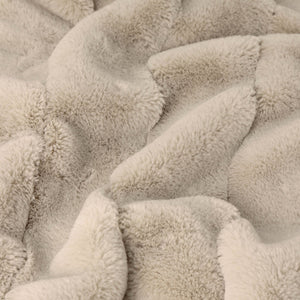 Oatmeal Fur Throw - 130 x 180cm