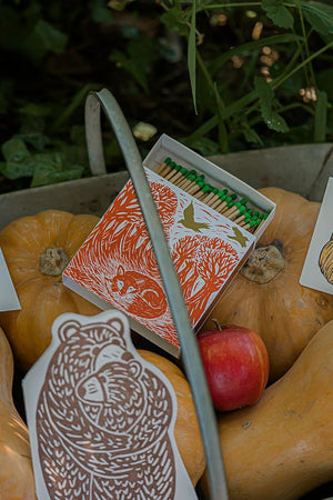 Woodland Fox | Square - Archivist Luxury Matches