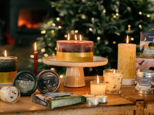 St Eval Winter Thyme Scented Gold Half Dipped Multiwick Candle