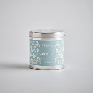 Geranium, Summer Folk Scented Tin Candle - St Eval