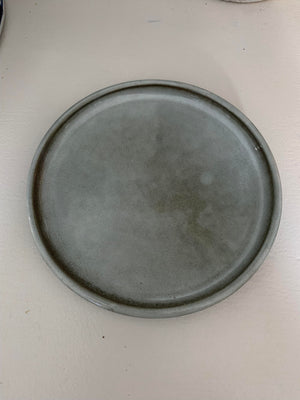 Grey Ceramic Candle Plate