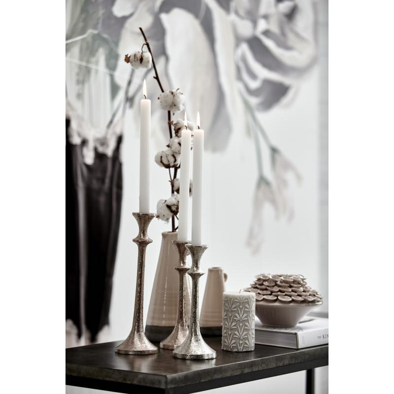 Signe Candlestick - Silver - Medium H24cm|Silver Dinner Candlestick ...
