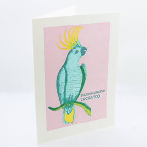 Sulpher Crested Cockatoo Letterpress Greetings Card