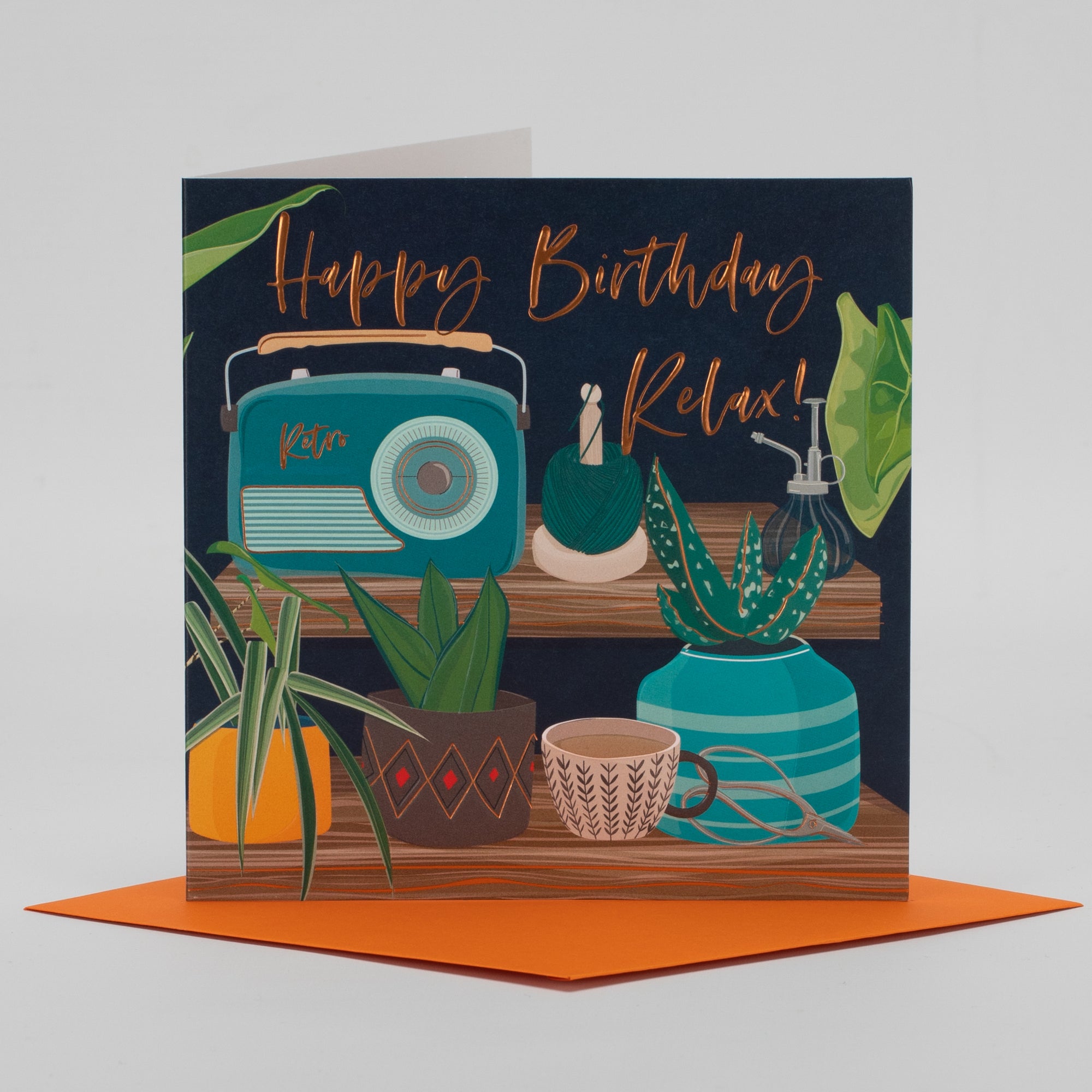 Happy Birthday Relax BLEU Card - Belly Button Designs