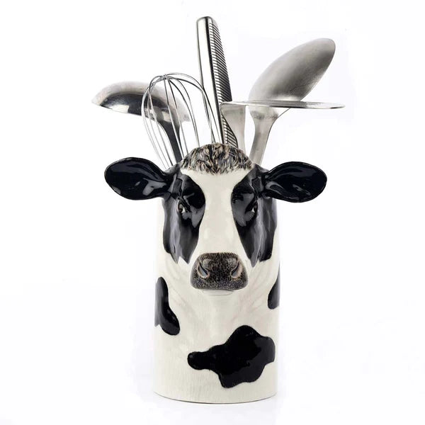 Friesian Cow Utensil Pot  - Quail Ceramics