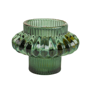 Duo Glass Candleholder - Green