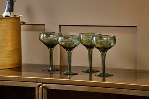 Mila Champagne Glass - Dark Emerald (Set of 4)