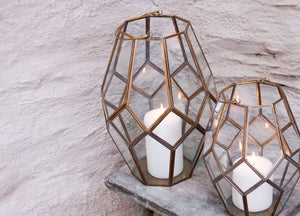 large glass lanterns for candles