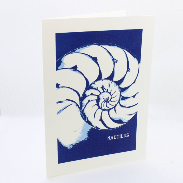 Nautilus Greetings Card – Letterpress Card by Archivist Press