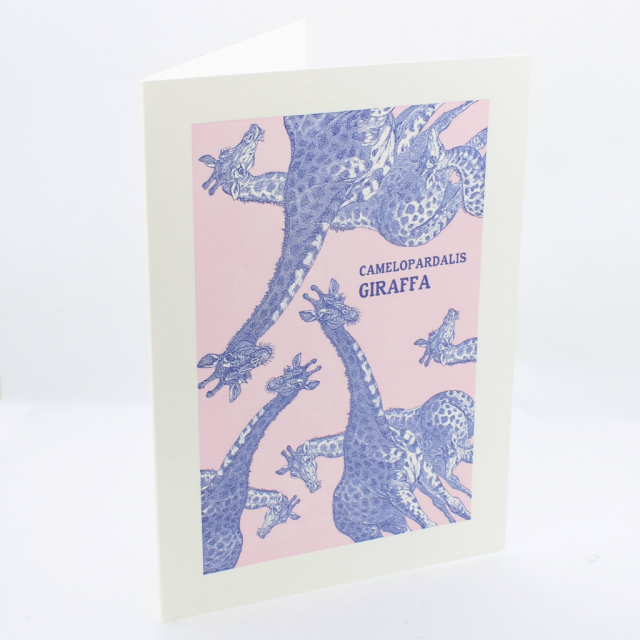 Giraffes Greetings Card - Letterpress Printed by Archivist Press