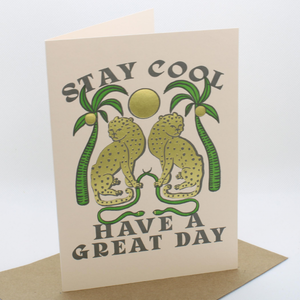 Stay Cool Greetings Card – Designed by Real Fun Wow!