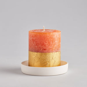 White Candle Plate, Large