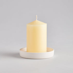 White Candle Plate, Large