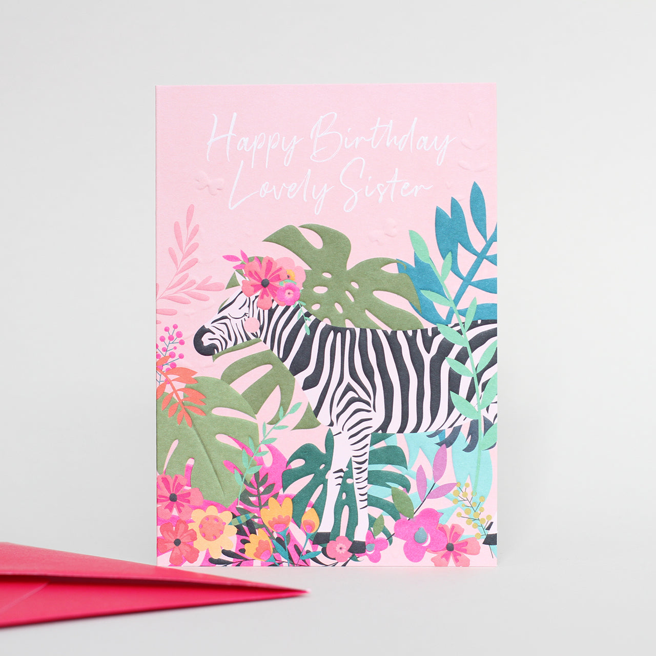 Happy Birthday Sister, Wild Zebra Card - Belly Button Designs