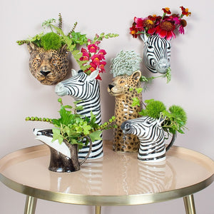 Quail Ceramics Zebra Flower Vase