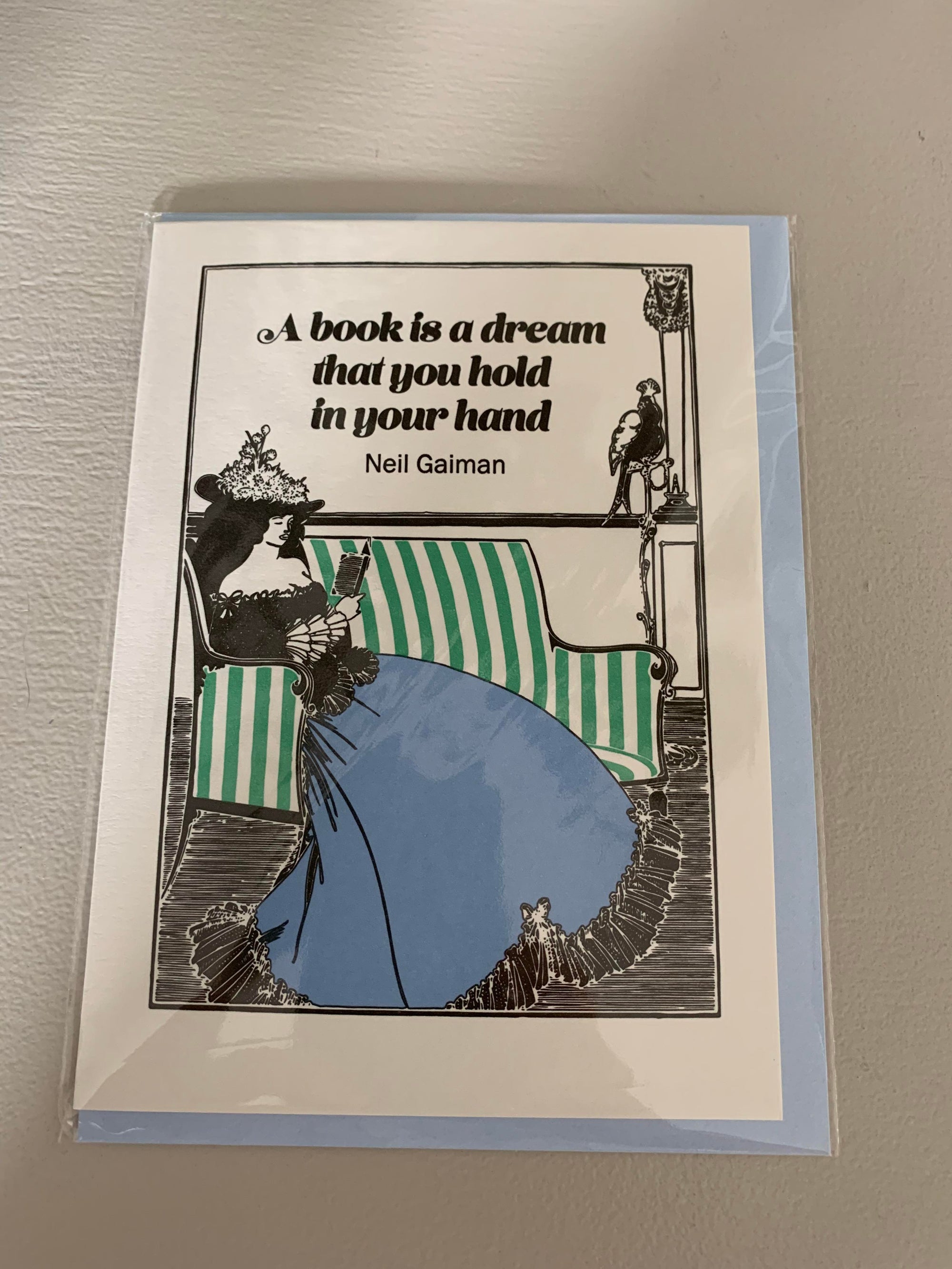 Neil Gaiman 'A Book is a dream'- Greetings Card