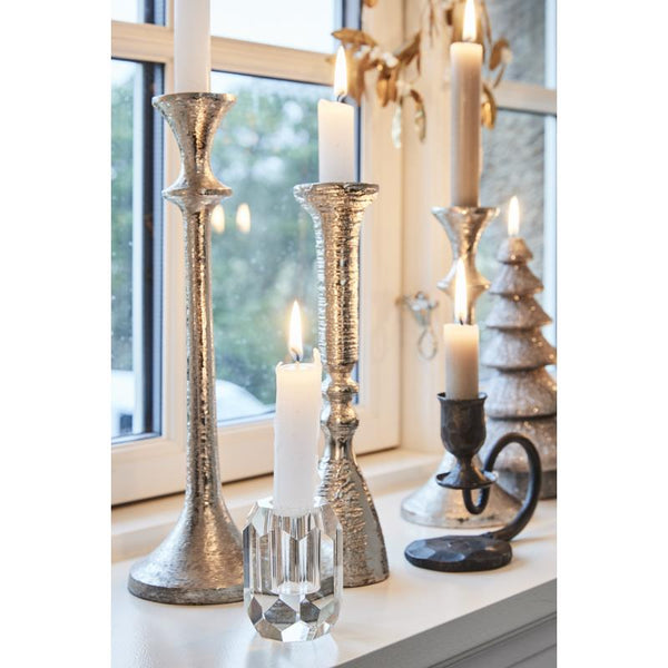 Signe Candlestick - Silver - Medium H24cm|Silver Dinner Candlestick ...