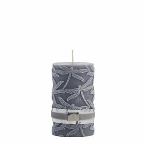 Dorea Pillar Candle - Dark Grey