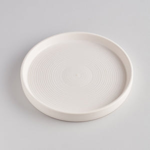 White Candle Plate, Large