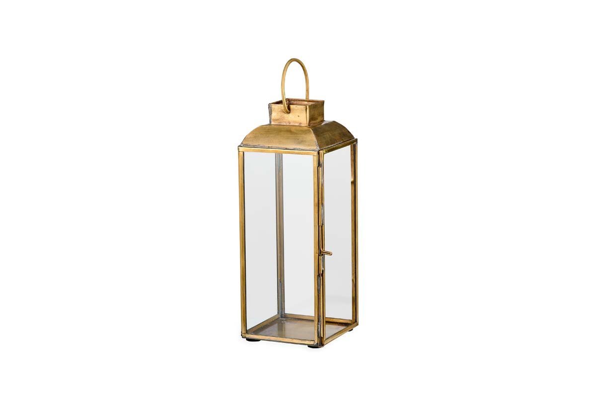 Nkuku Maro Brass Lantern - Tall| Nkuku Lantern - Willow & Wild