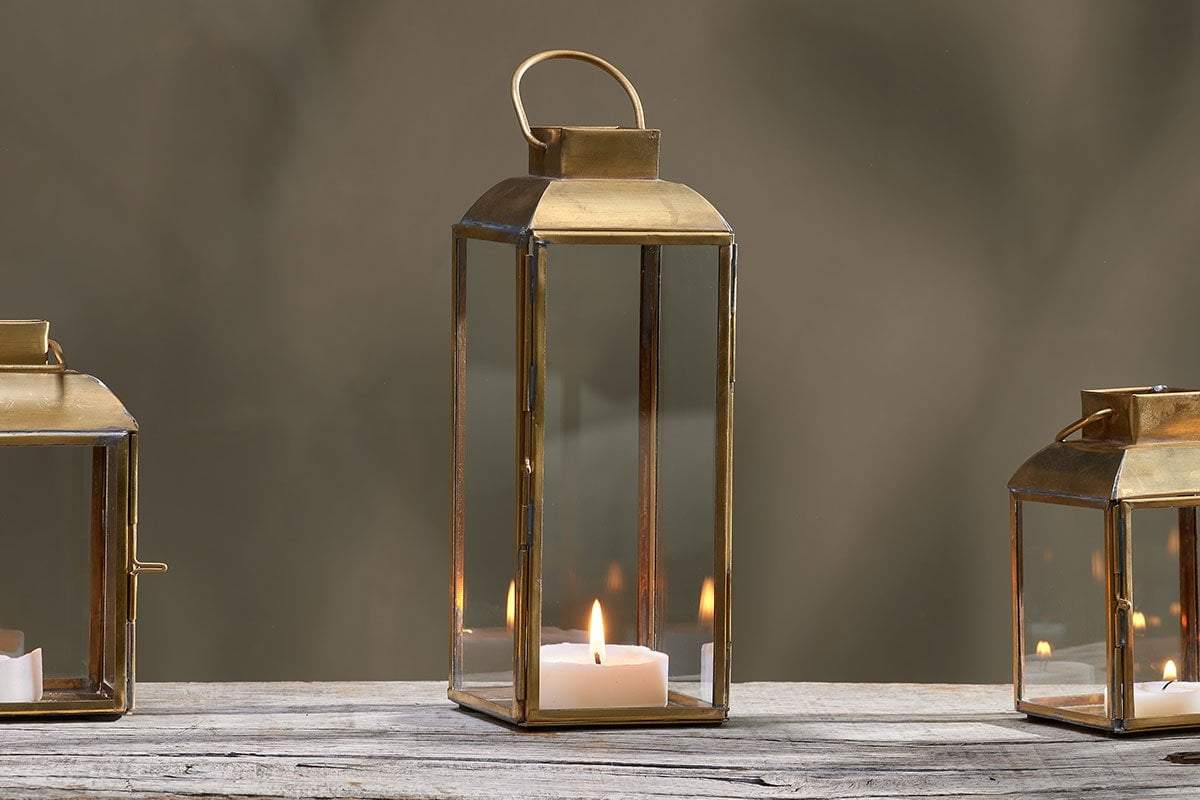 Maro Brass Lantern - Tall