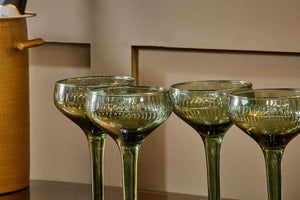 Mila Champagne Glass - Dark Emerald (Set of 4)
