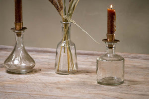 Sirsa Glass Candlestick - Clear - Tapered