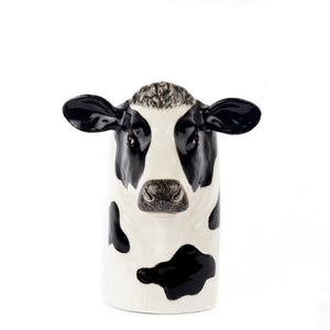 Friesian Cow Utensil Pot  - Quail Ceramics