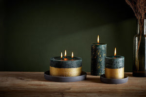 St Eval Winter Thyme Scented Gold Half Dipped Multiwick Candle