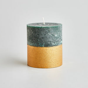 Winter Thyme Gold Half Dipped Pillar - St Eval
