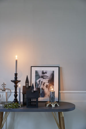 Hollie Candlestick - Black - Large