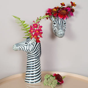 Quail Ceramics Zebra Flower Vase